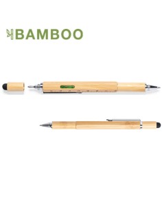 Stylo personnalisable à bille en bambou multifonctions - Rakars