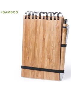 Carnet et stylo en Bambou à personnaliser