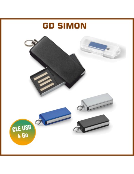 Clé USB aluminium à personnaliser - 4Go - Simon